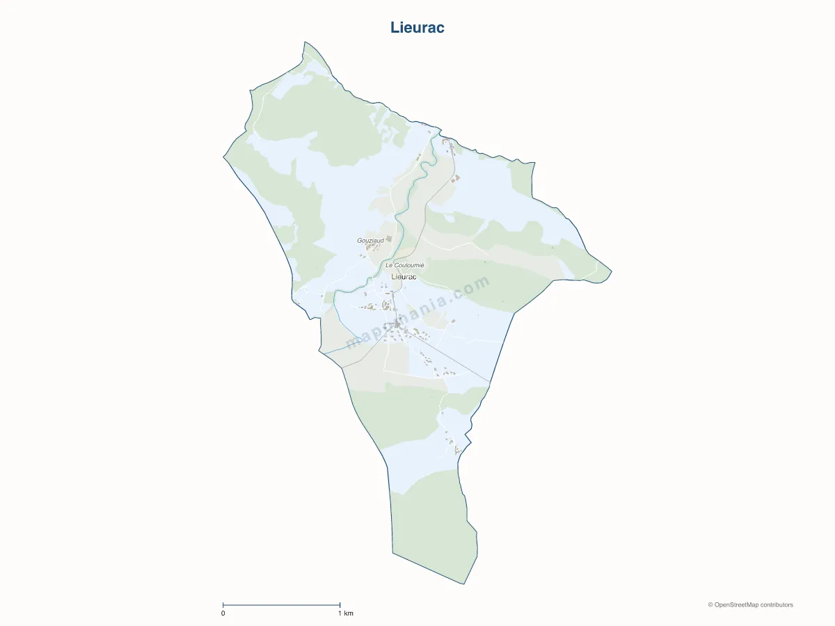 Carte de Lieurac à personnaliser