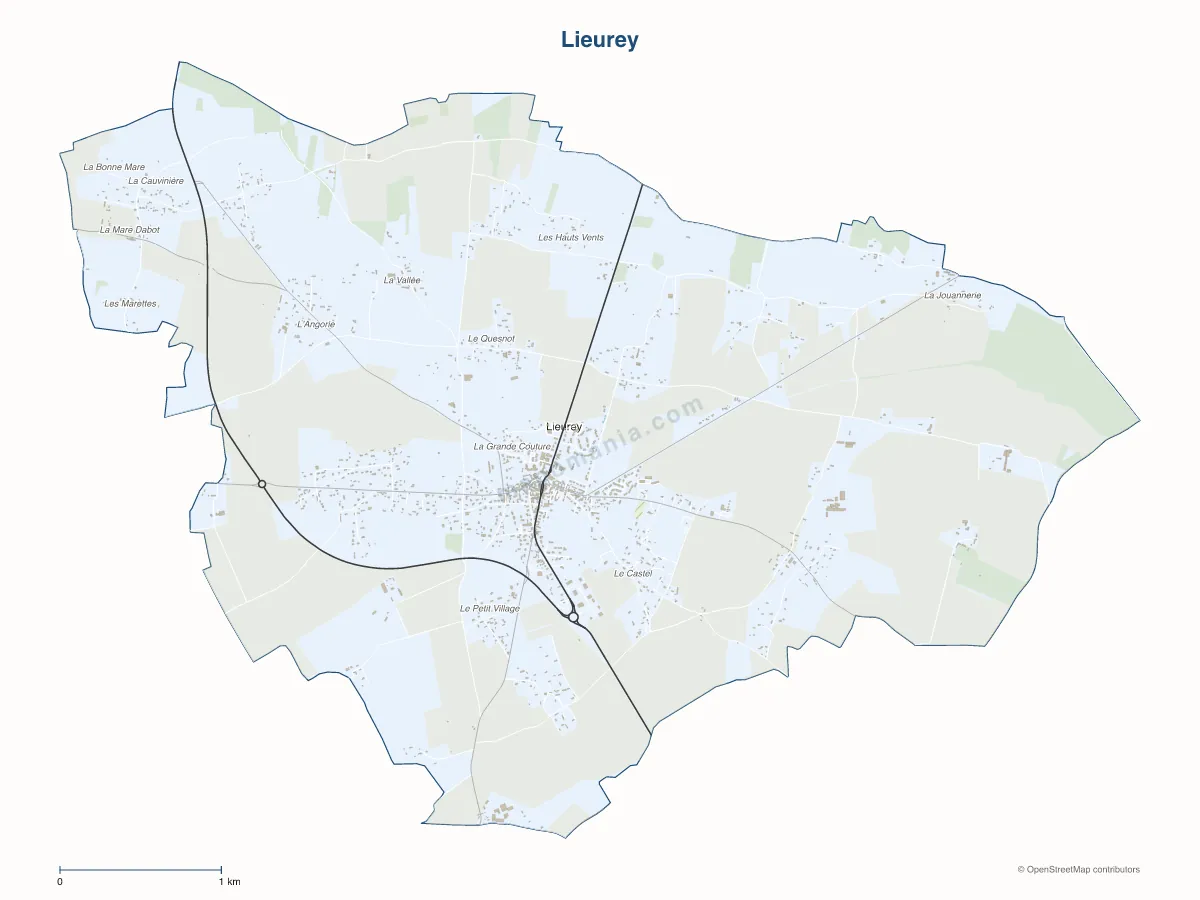 Carte de Lieurey à personnaliser