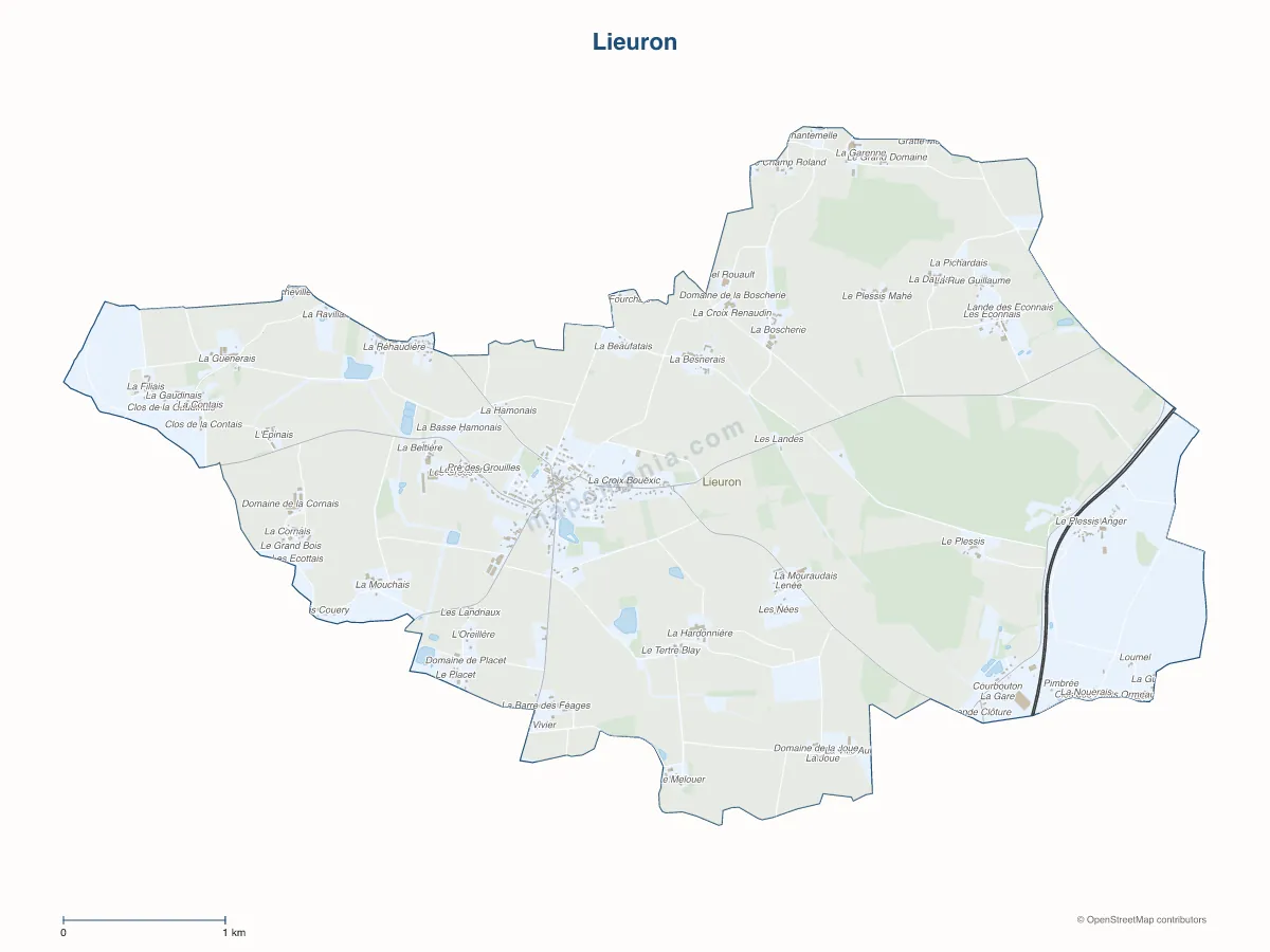 Carte de Lieuron à personnaliser