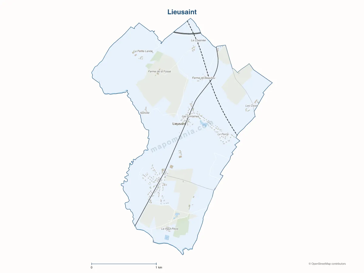 Carte de Lieusaint à personnaliser