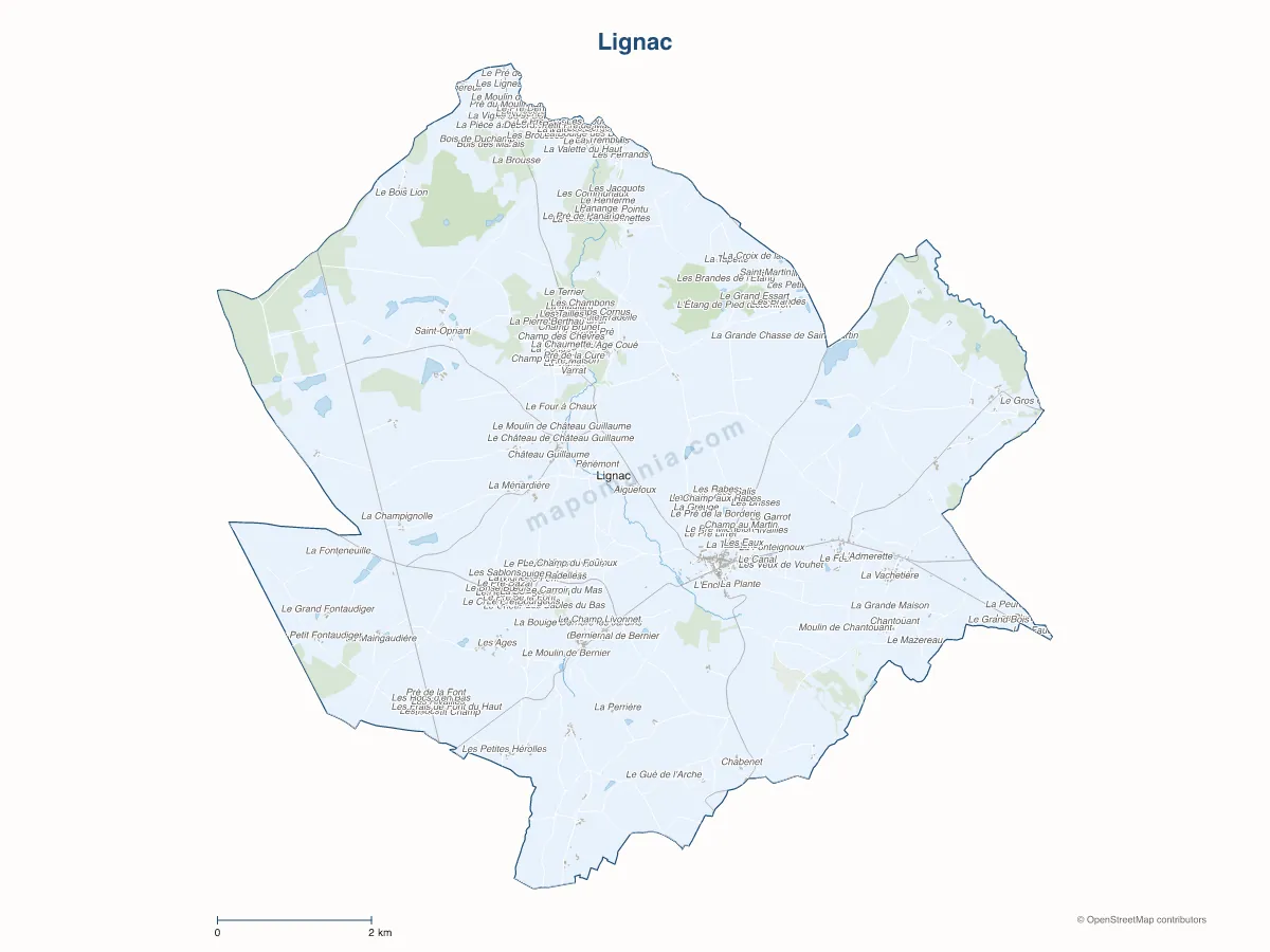 Carte de Lignac à personnaliser