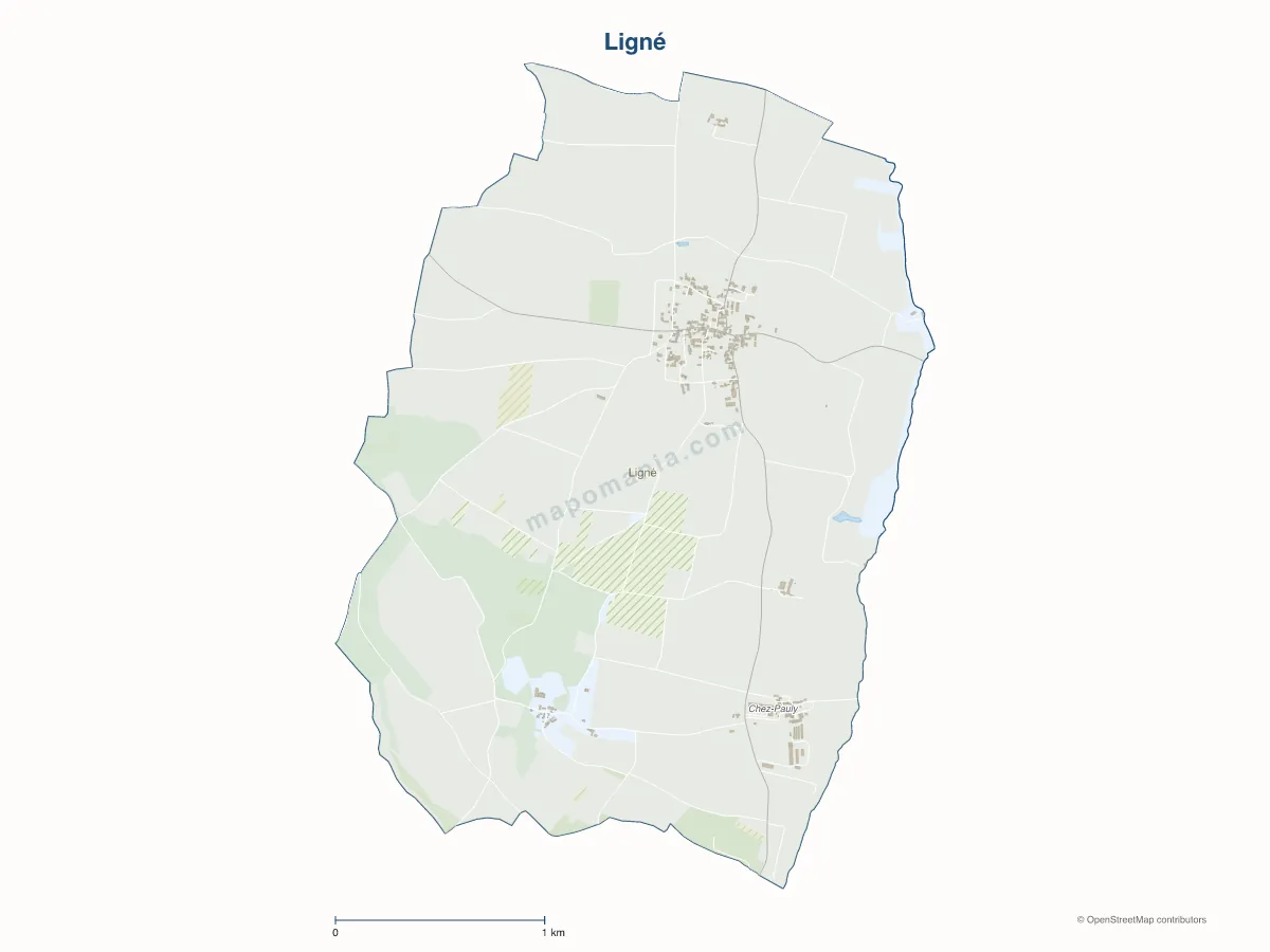 Carte de Ligné à personnaliser