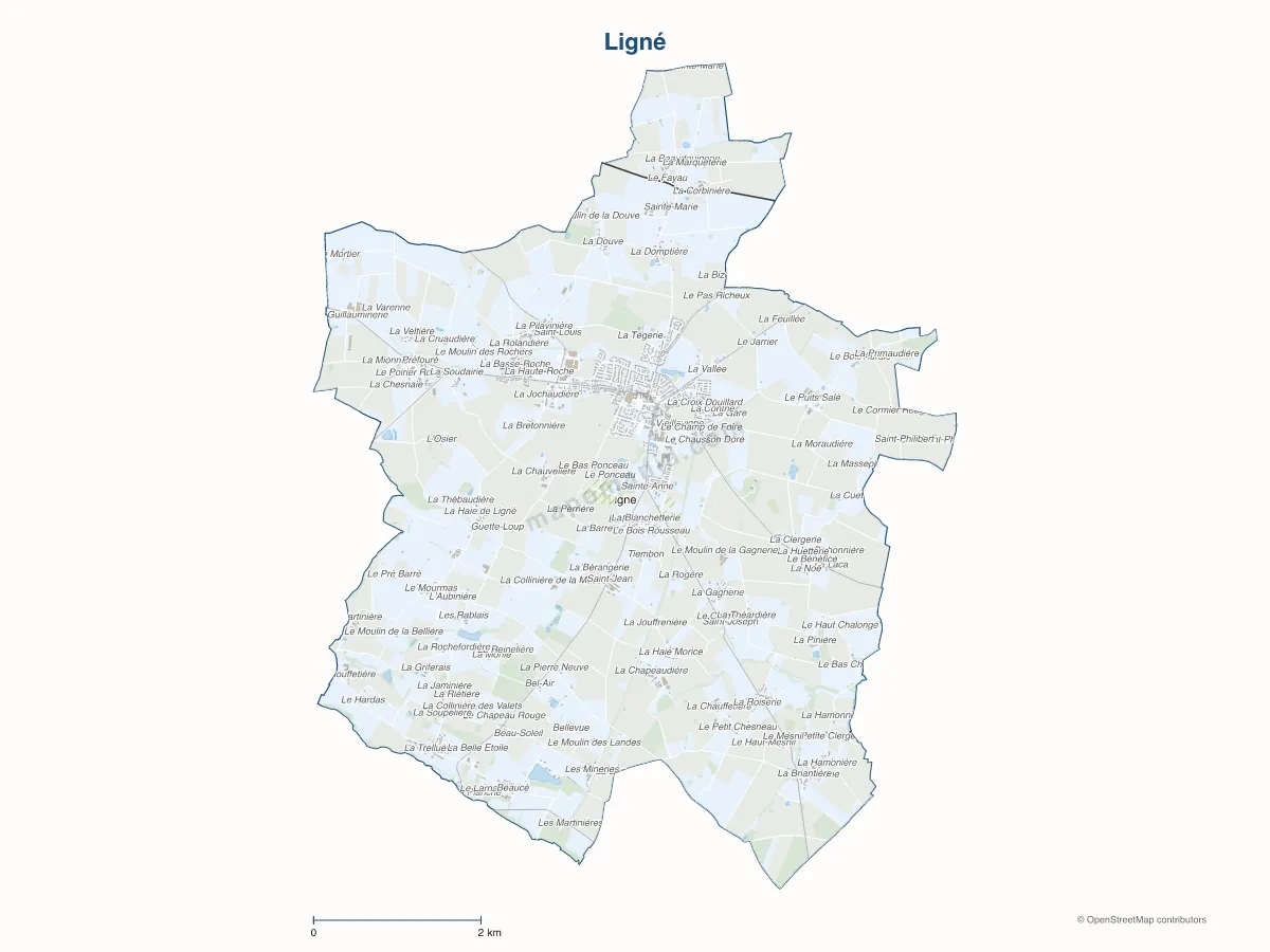 Carte de Ligné à personnaliser