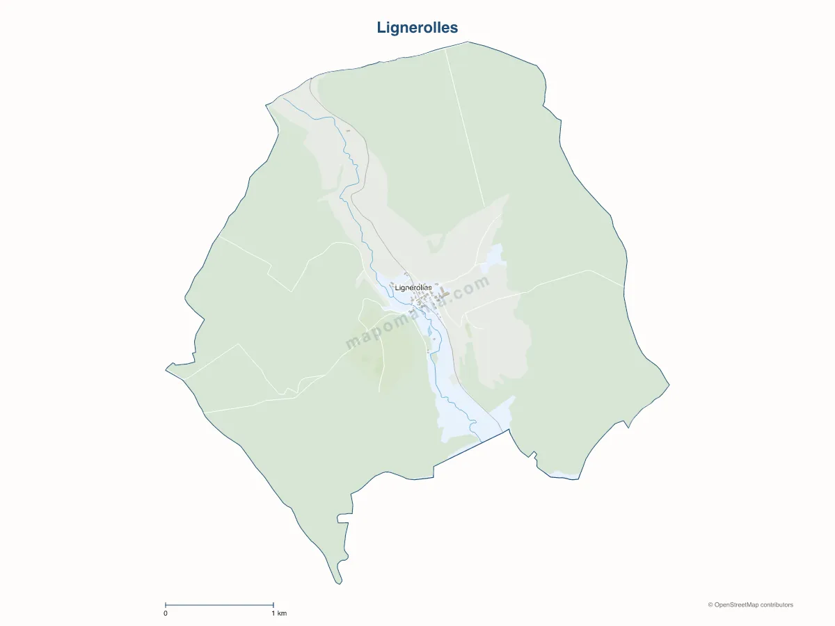 Carte de Lignerolles à personnaliser