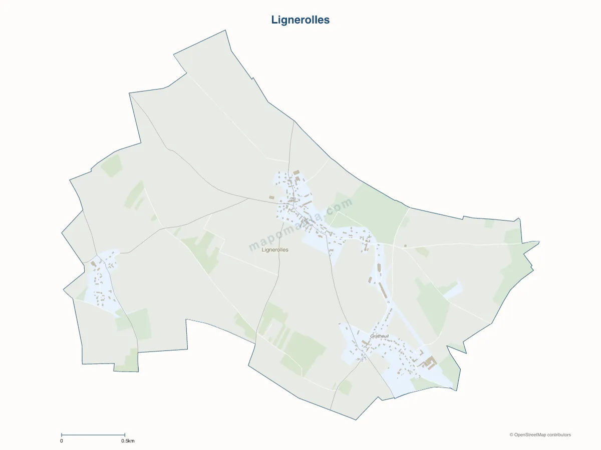 Carte de Lignerolles à personnaliser