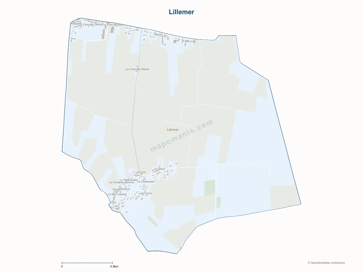 Carte de Lillemer à personnaliser