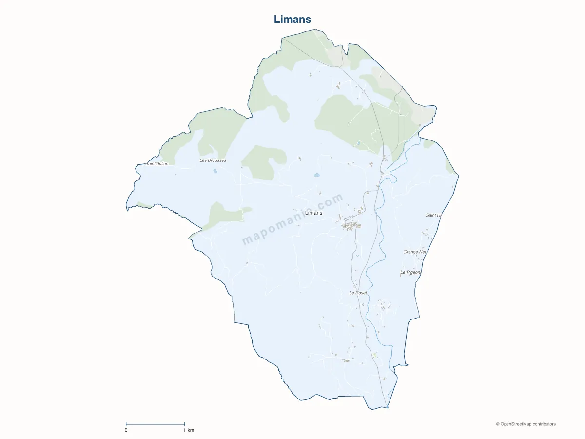 Carte de Limans à personnaliser