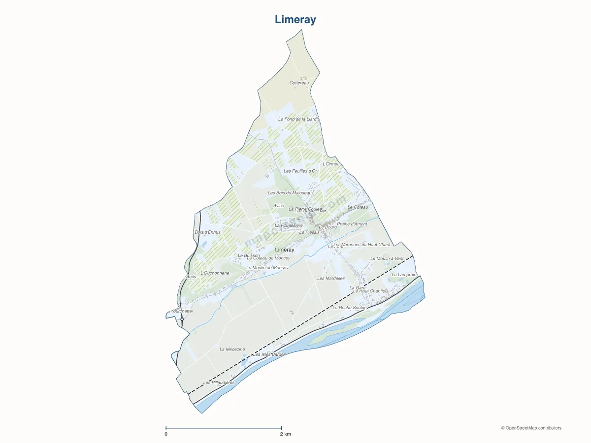 Carte de Limeray à personnaliser