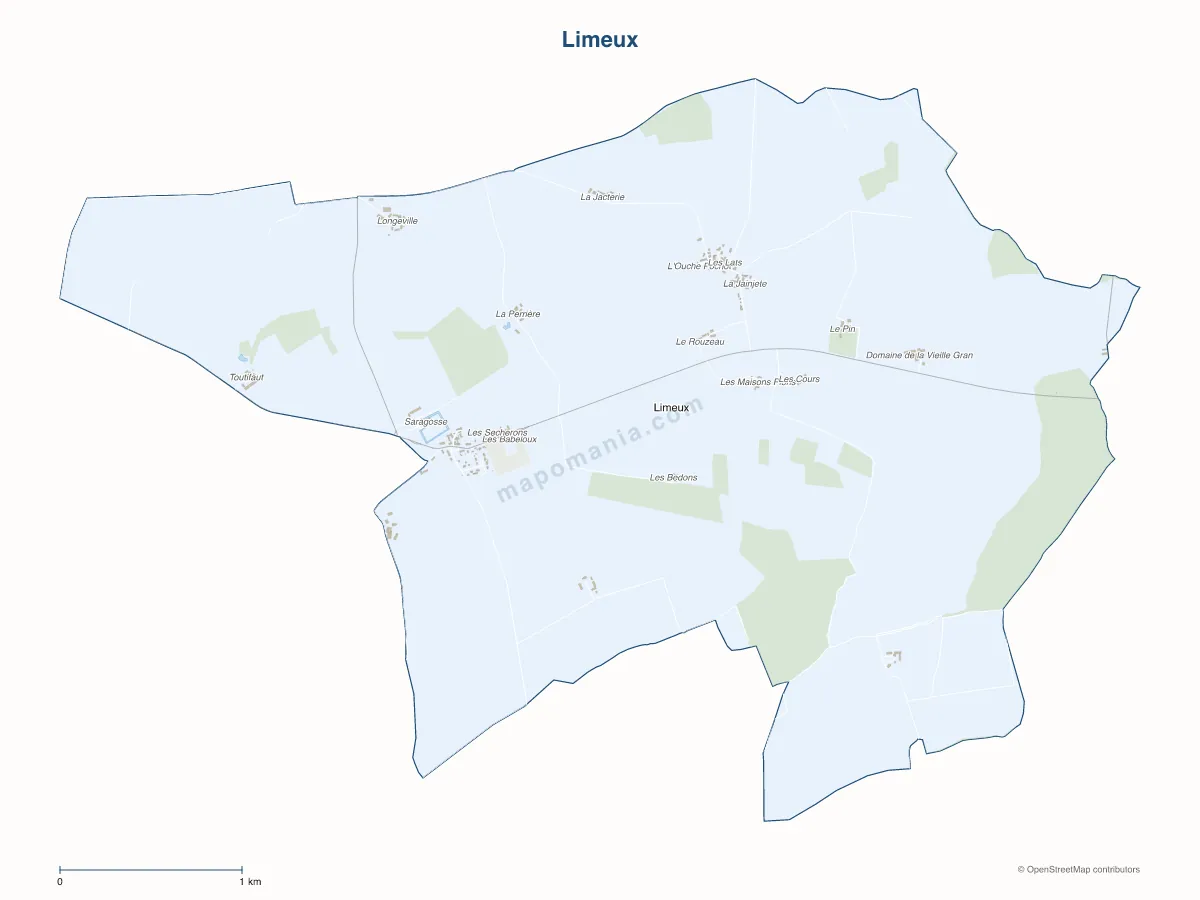 Carte de Limeux à personnaliser