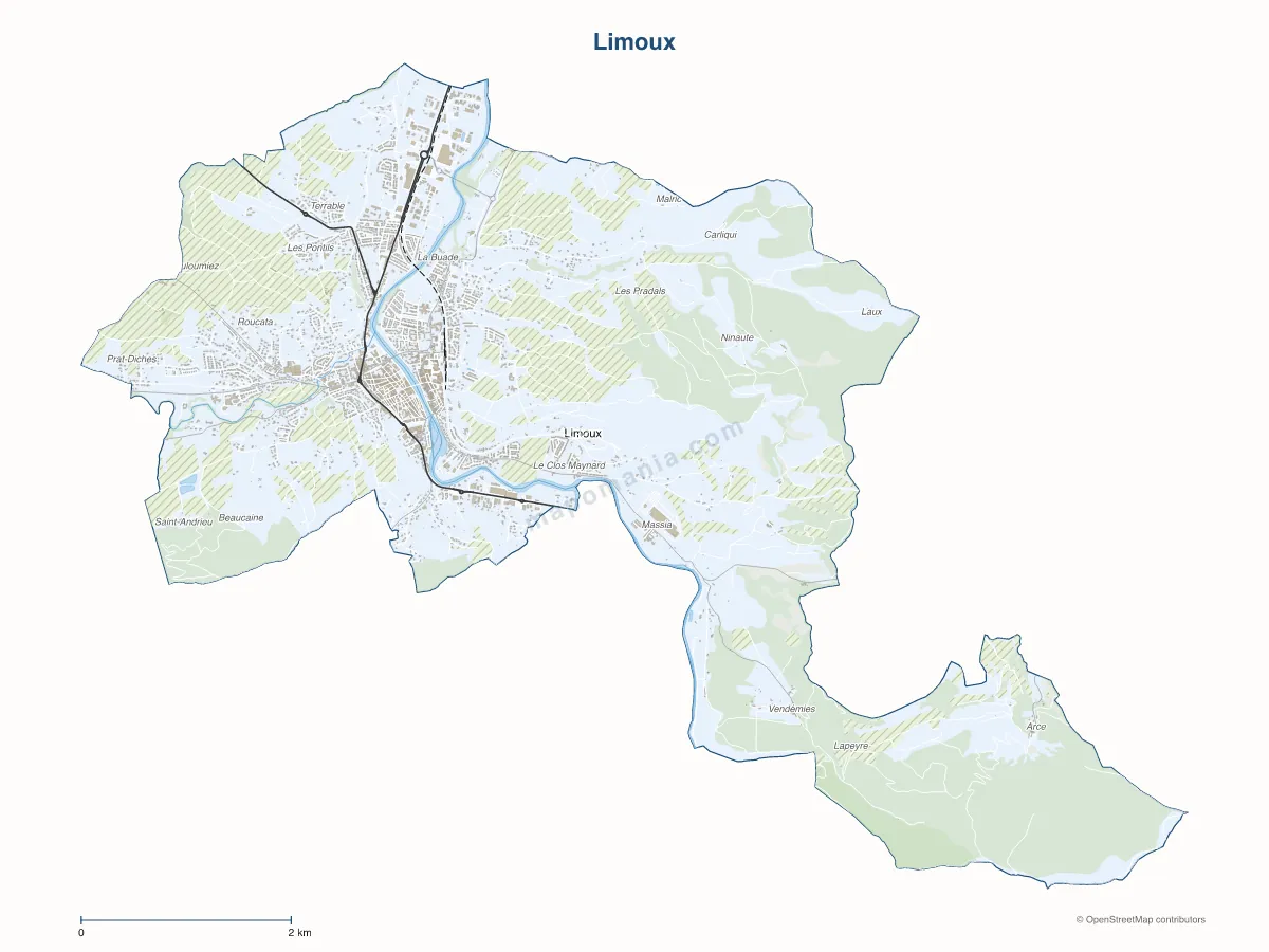 Carte de Limoux à personnaliser