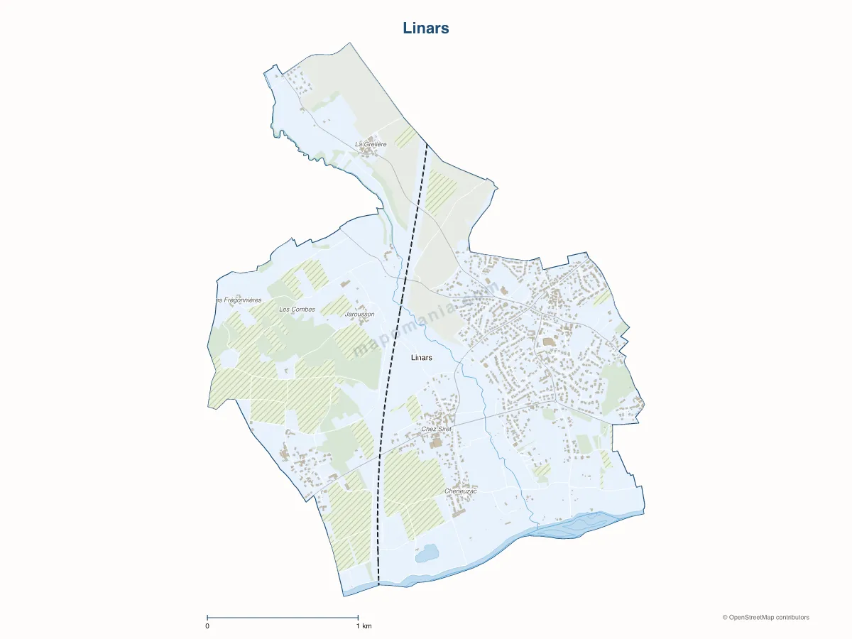 Carte de Linars à personnaliser