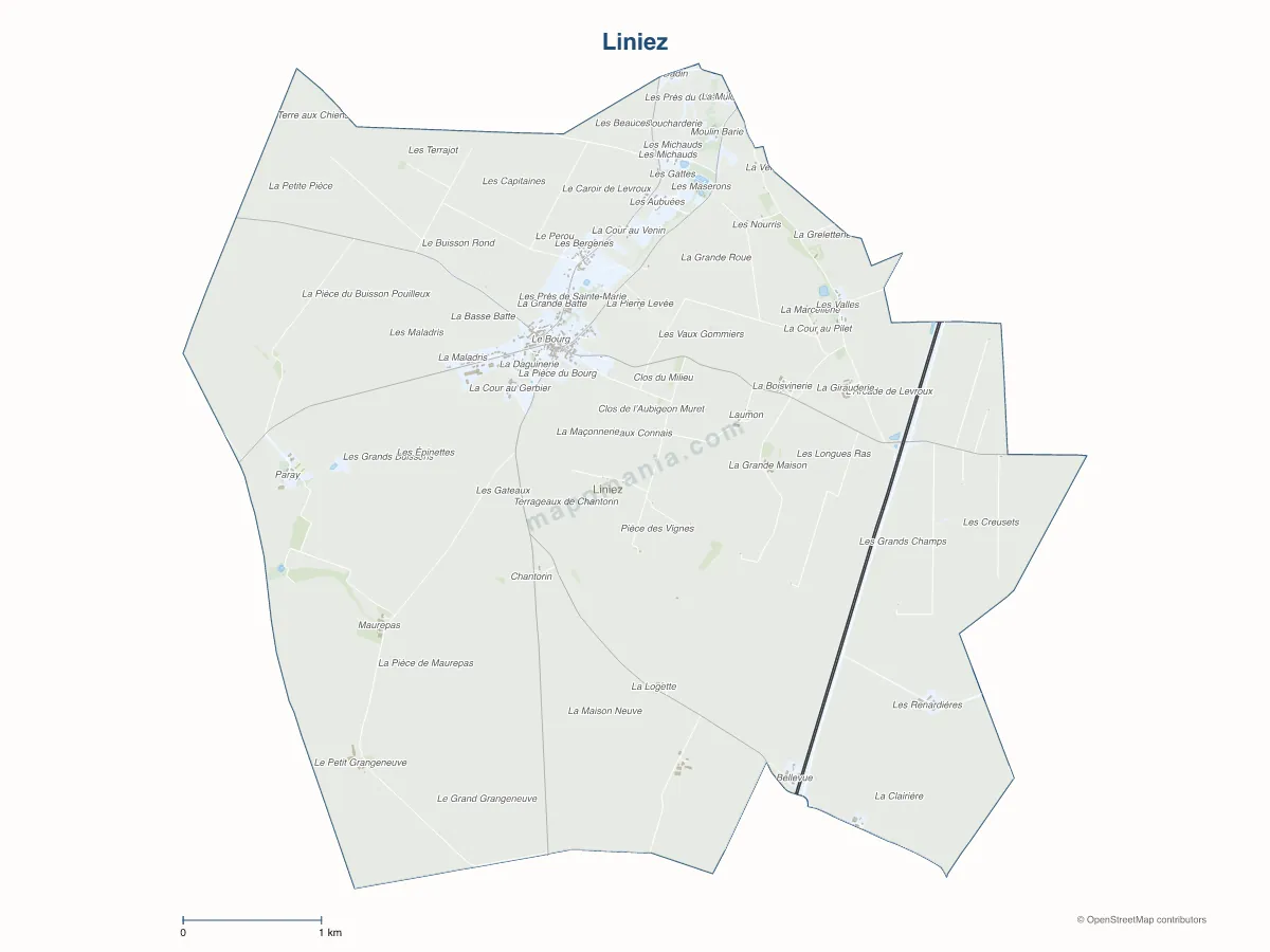 Carte de Liniez à personnaliser