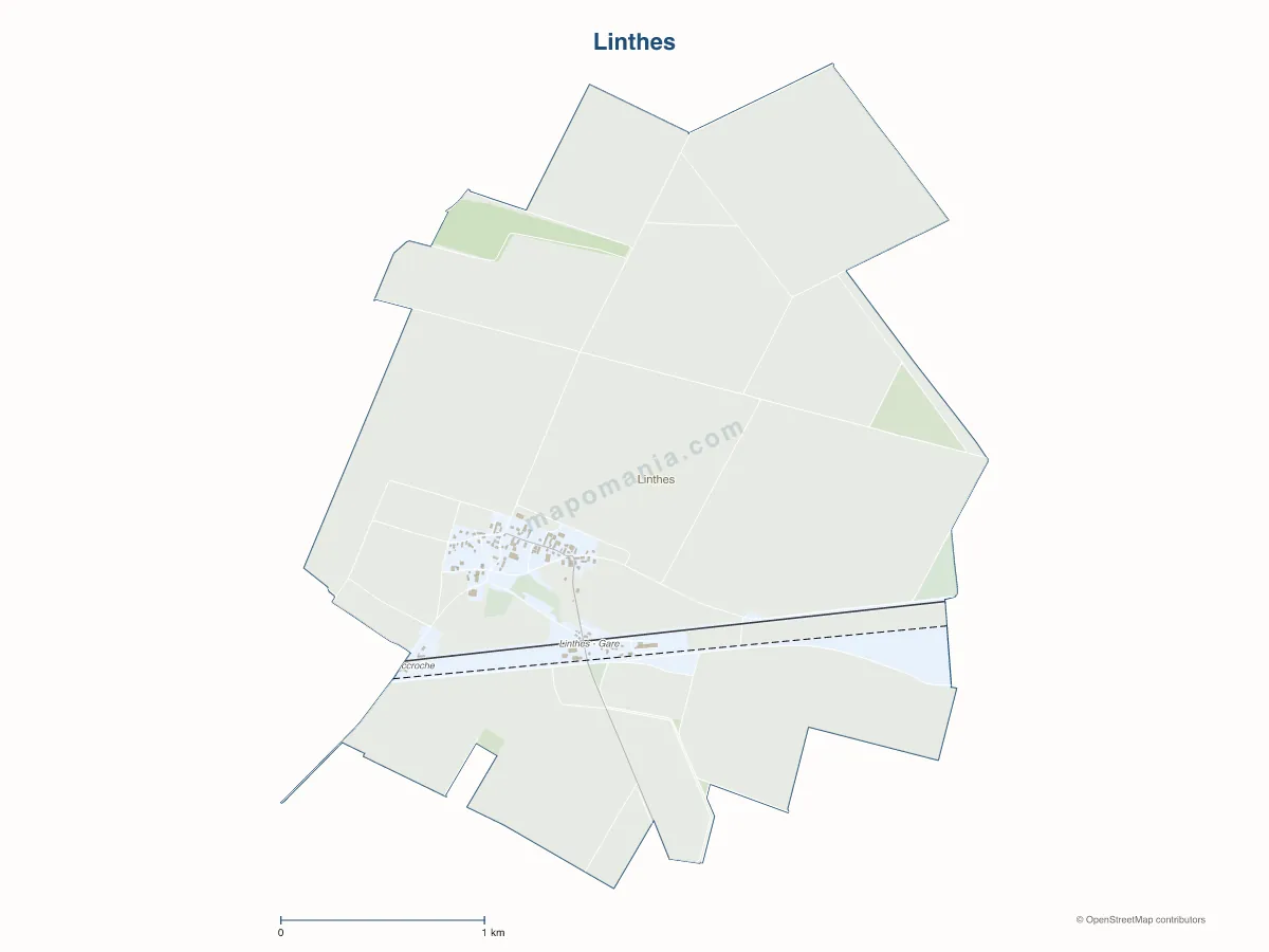 Carte de Linthes à personnaliser
