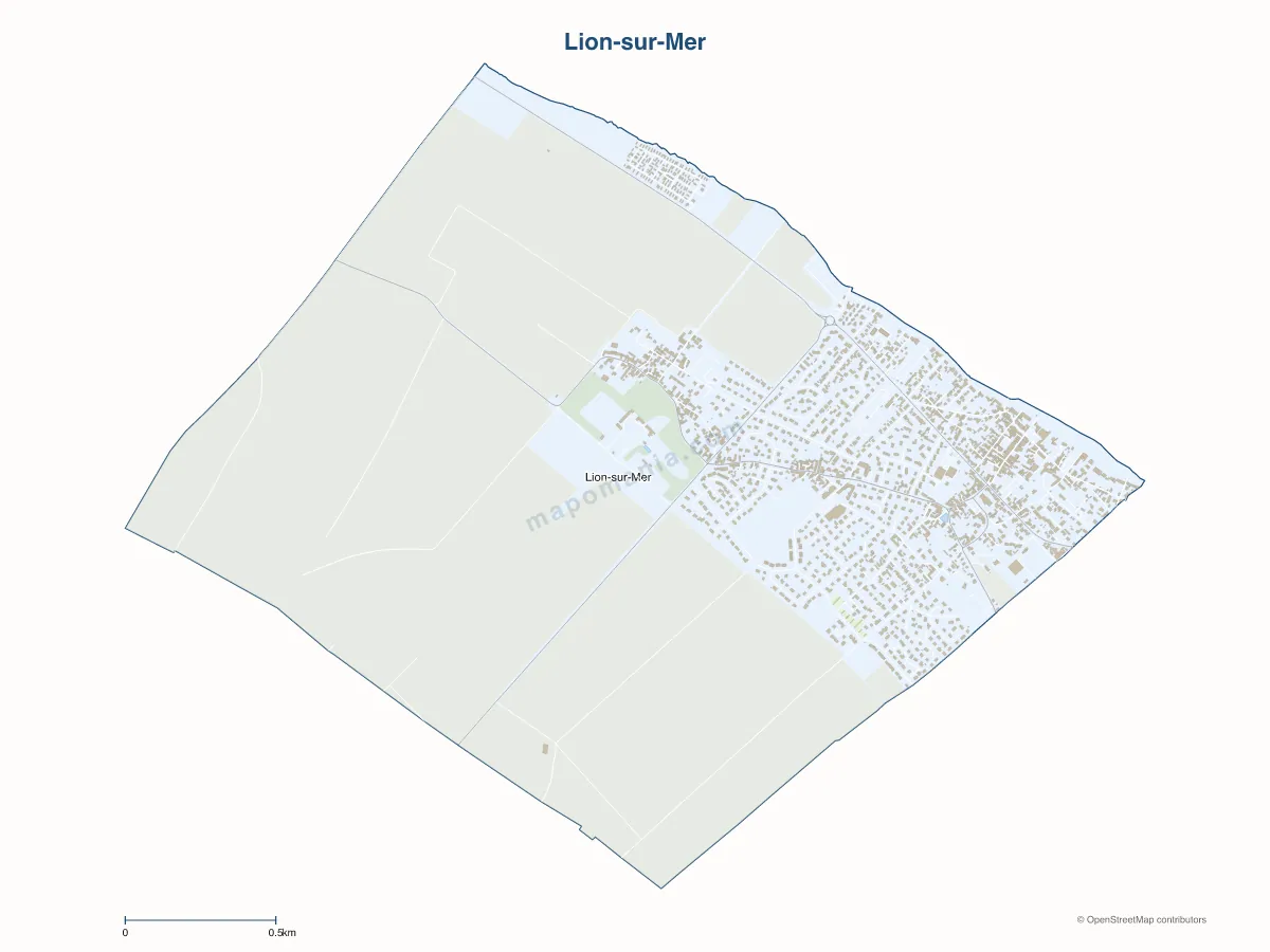 Carte de Lion-sur-Mer à personnaliser
