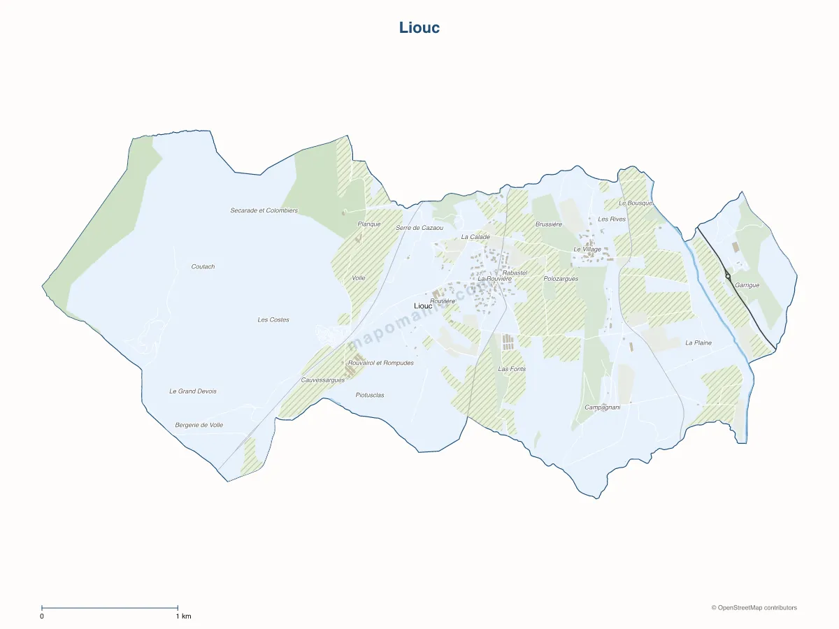 Carte de Liouc à personnaliser