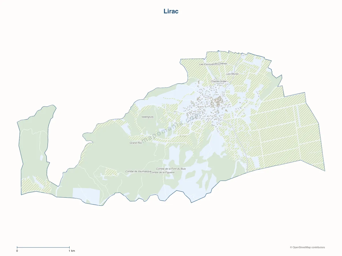 Carte de Lirac à personnaliser