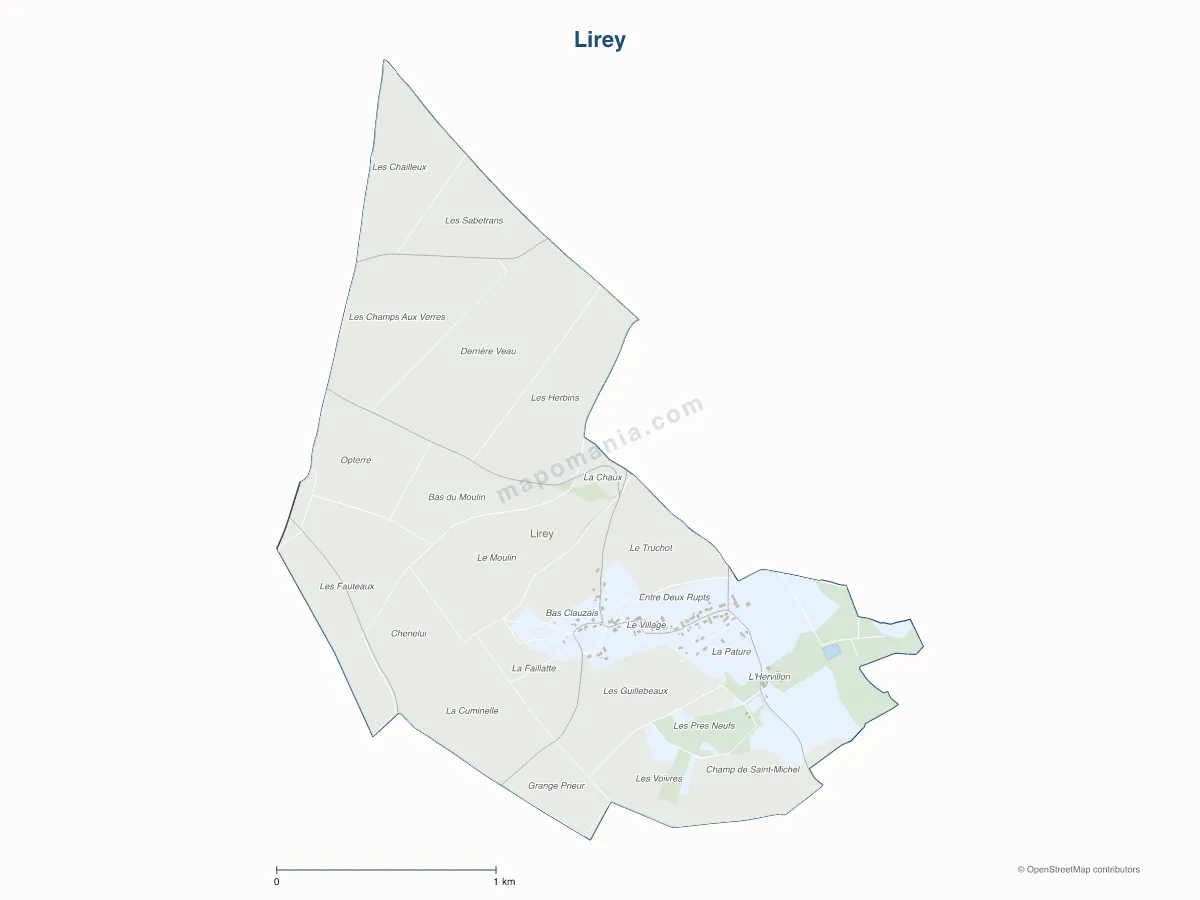 Carte de Lirey à personnaliser