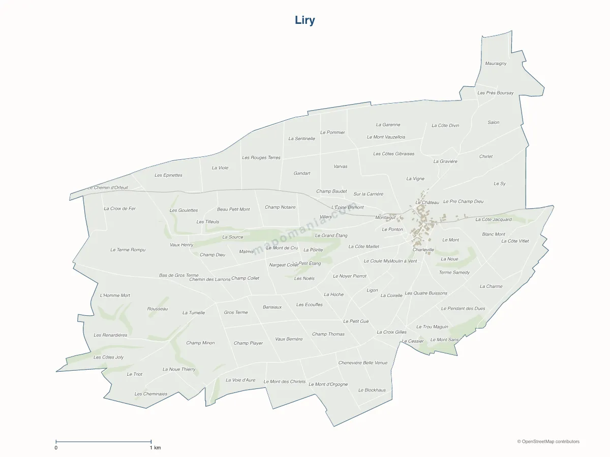 Carte de Liry à personnaliser
