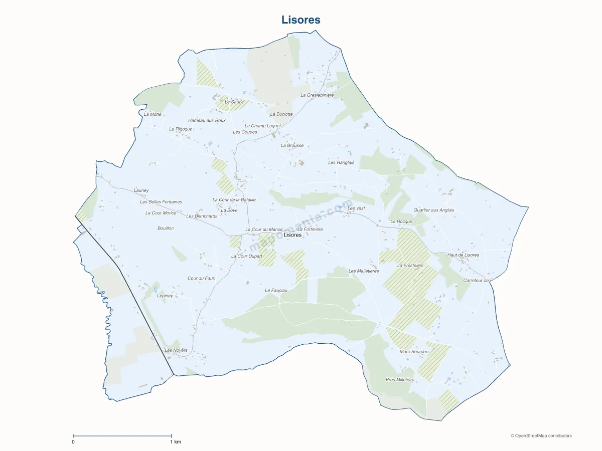 Carte de Lisores à personnaliser