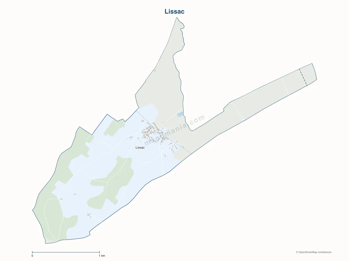Carte de Lissac à personnaliser