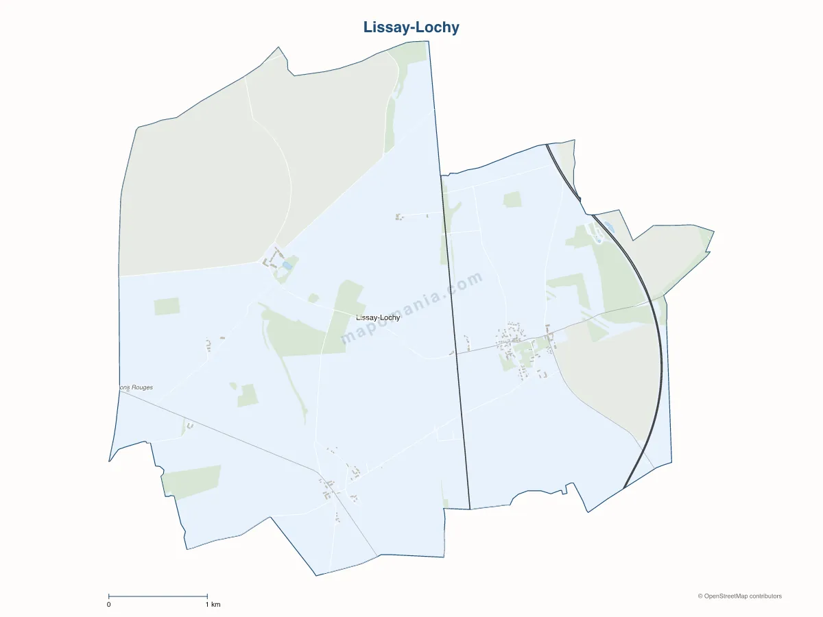 Carte de Lissay-Lochy à personnaliser