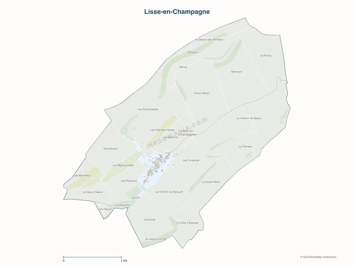 Carte de Lisse-en-Champagne à personnaliser