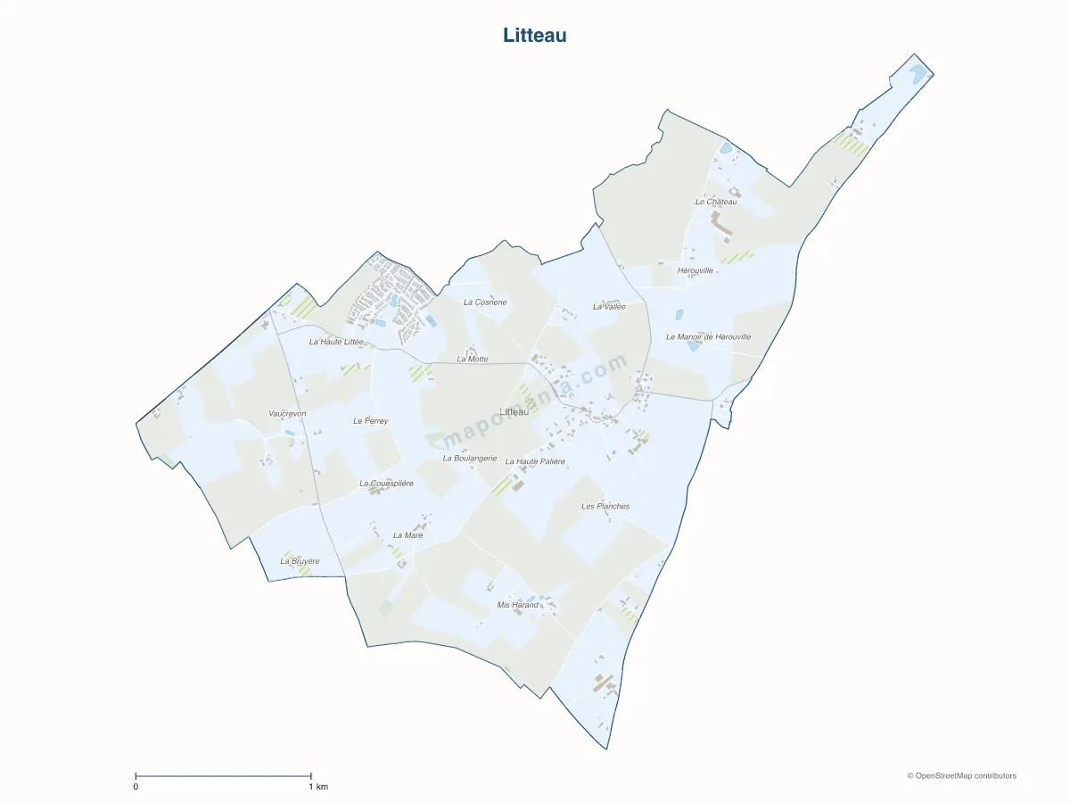 Carte de Litteau à personnaliser