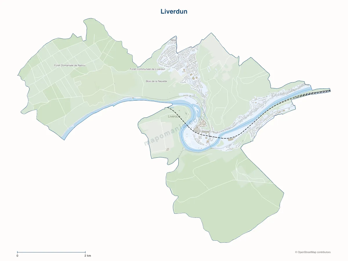 Carte de Liverdun à personnaliser