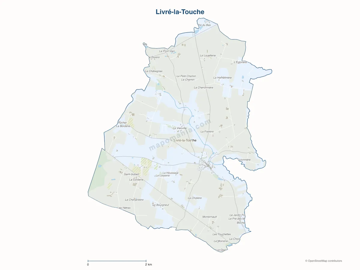 Carte de Livré-la-Touche à personnaliser
