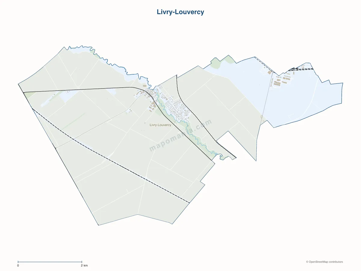 Carte de Livry-Louvercy à personnaliser