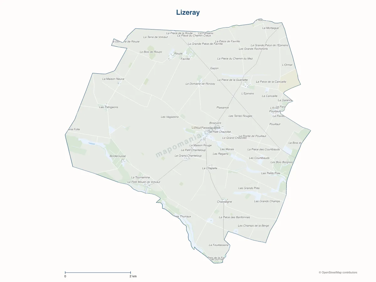Carte de Lizeray à personnaliser