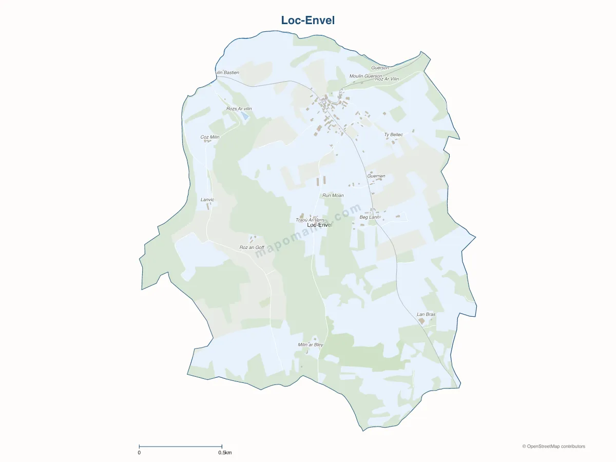 Carte de Loc-Envel à personnaliser