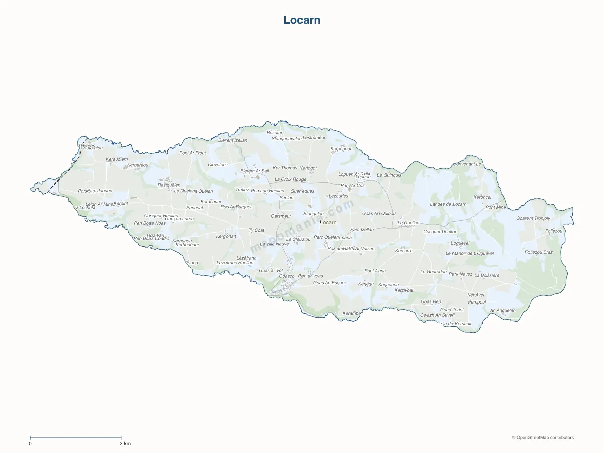 Carte de Locarn à personnaliser
