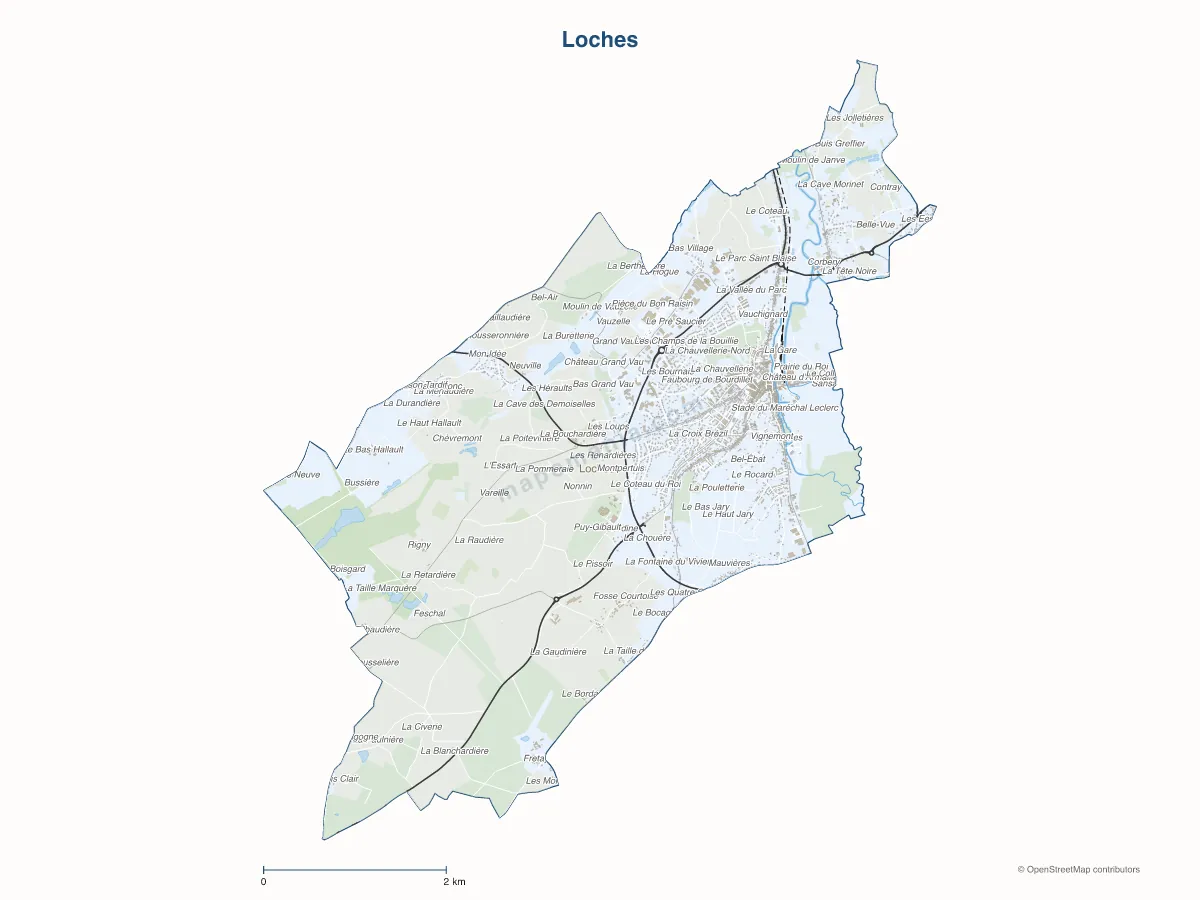 Carte de Loches à personnaliser