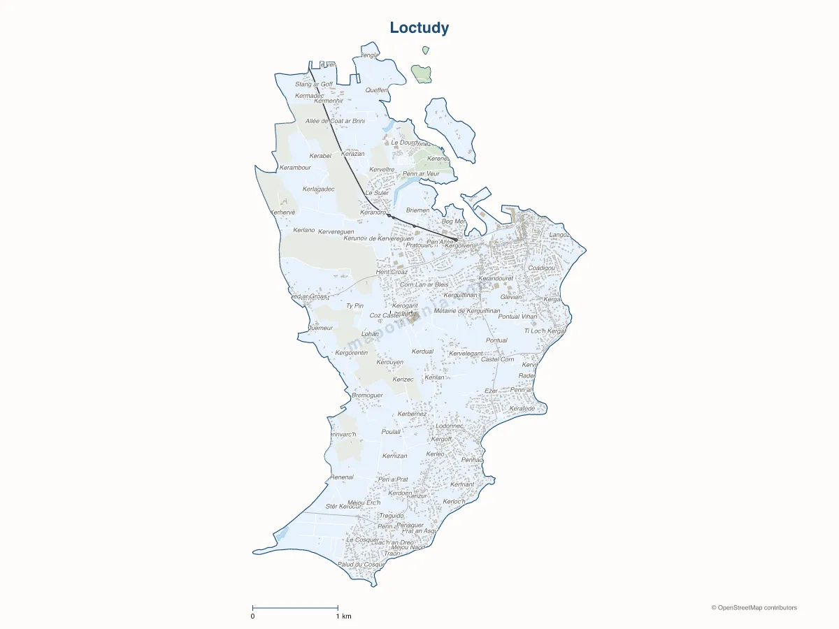 Carte de Loctudy à personnaliser