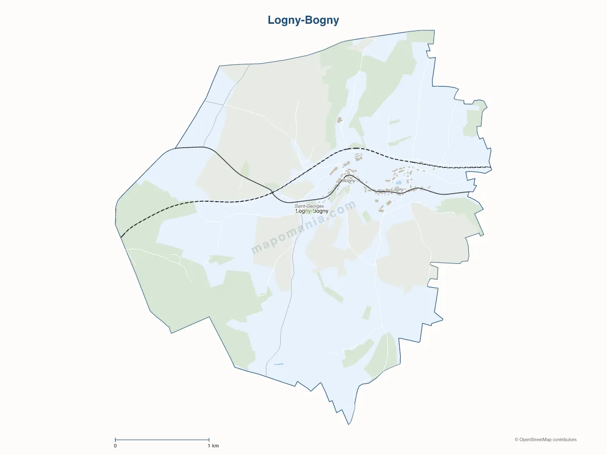 Carte de Logny-Bogny à personnaliser