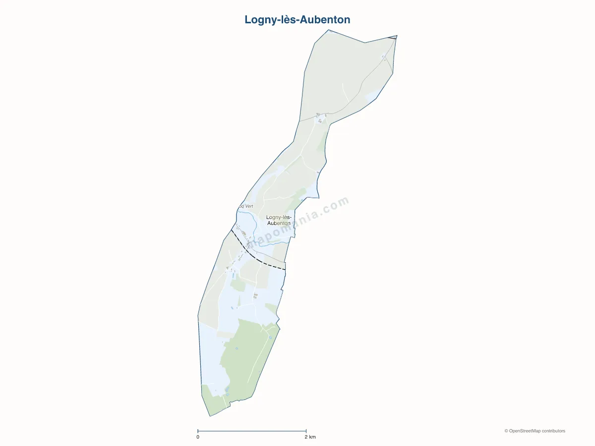 Carte de Logny-lès-Aubenton à personnaliser