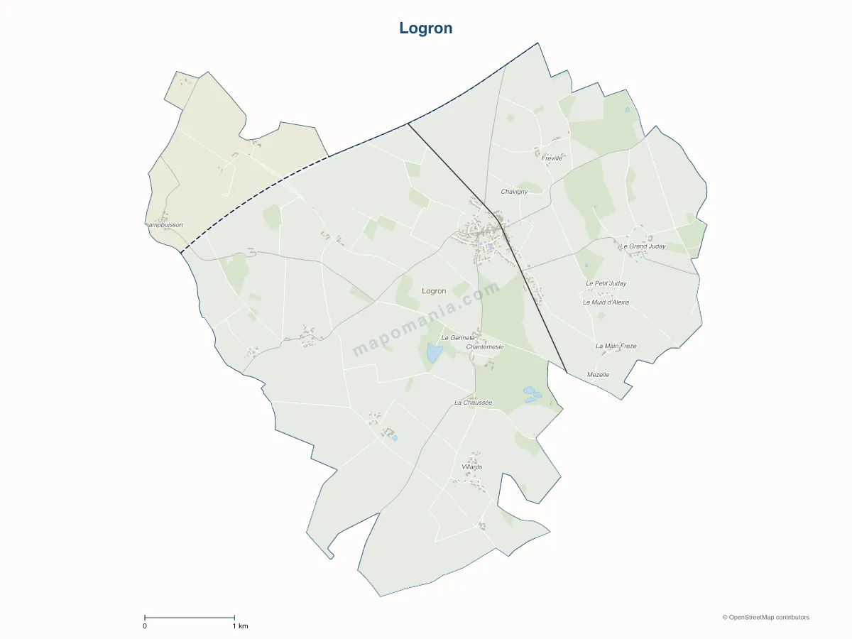 Carte de Logron à personnaliser