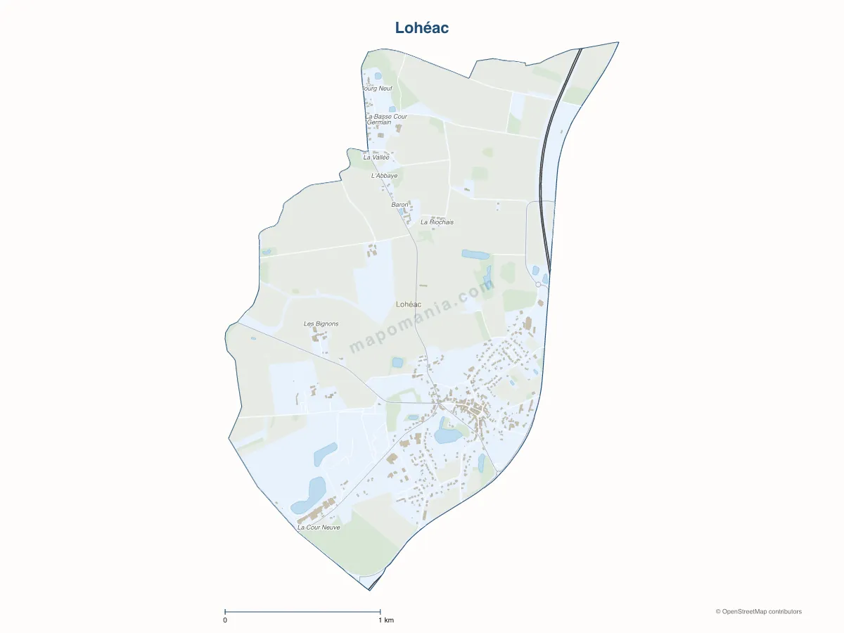 Carte de Lohéac à personnaliser
