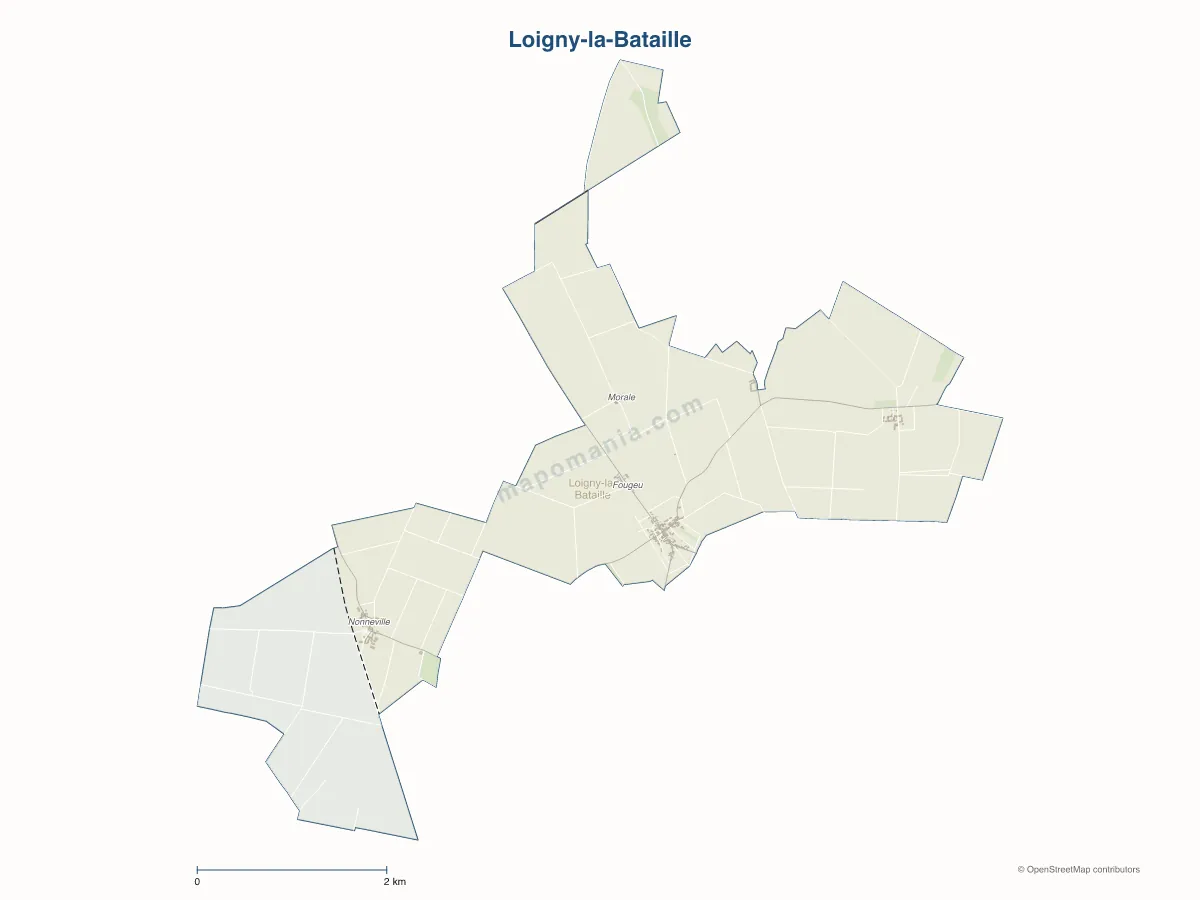 Carte de Loigny-la-Bataille à personnaliser