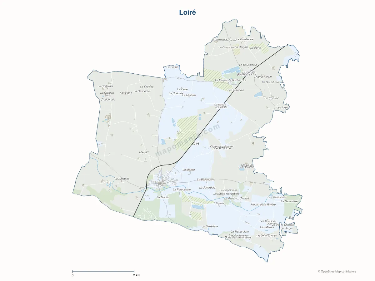 Carte de Loiré à personnaliser