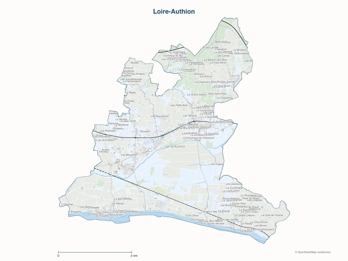 Carte de Loire-Authion à personnaliser