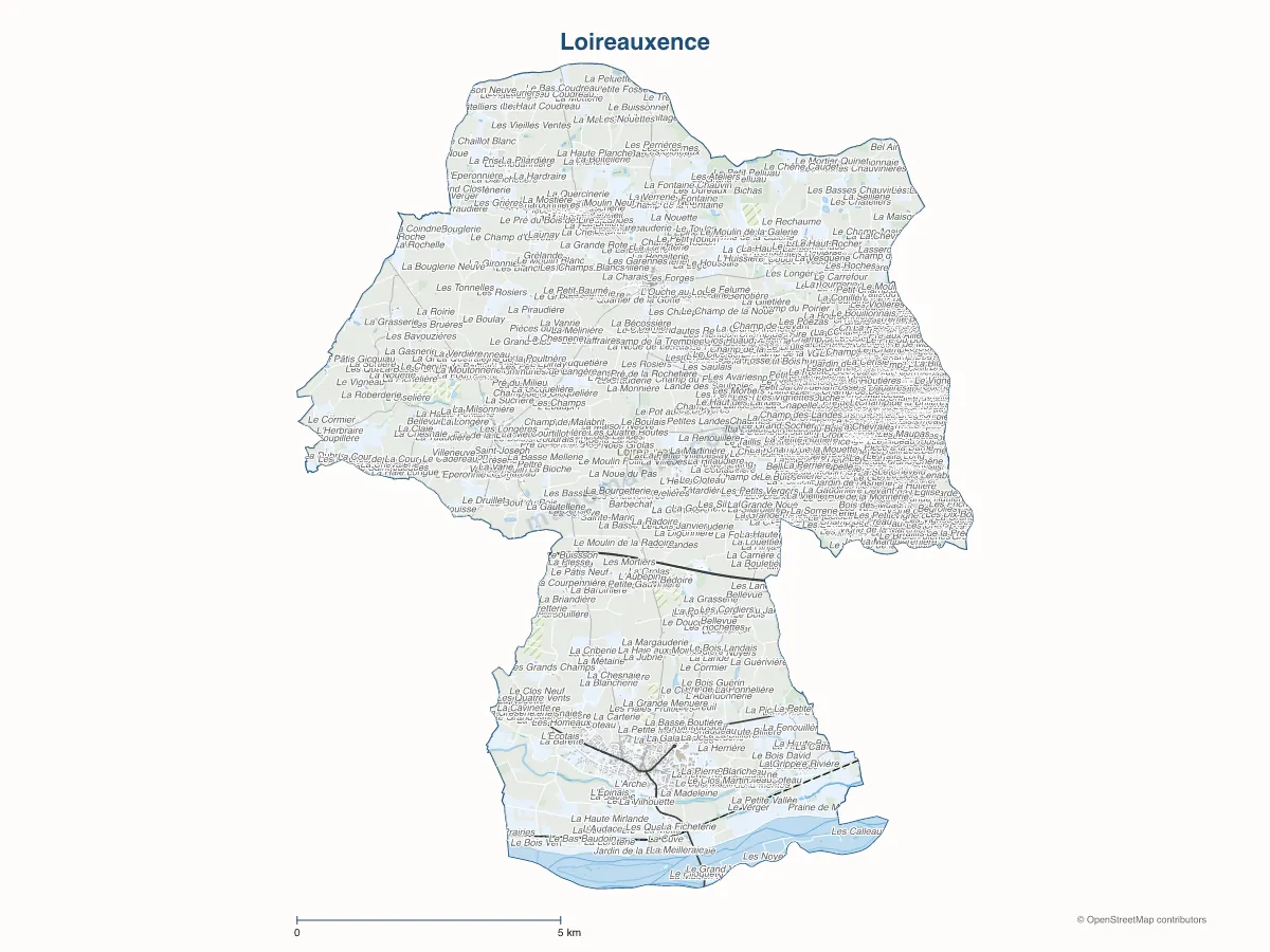Carte de Loireauxence à personnaliser