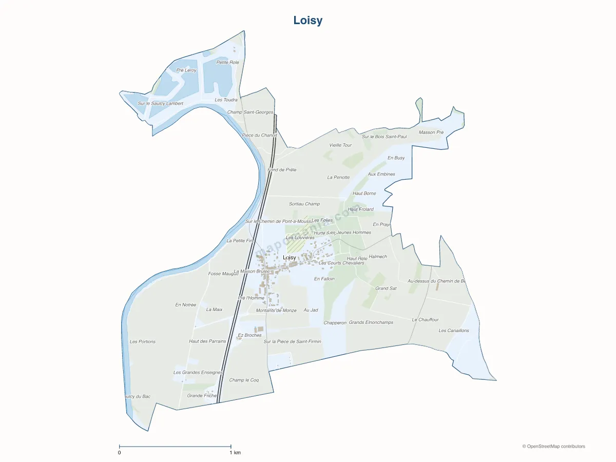 Carte de Loisy à personnaliser