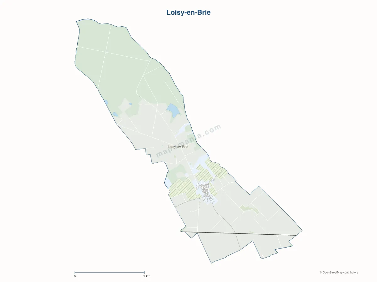 Carte de Loisy-en-Brie à personnaliser