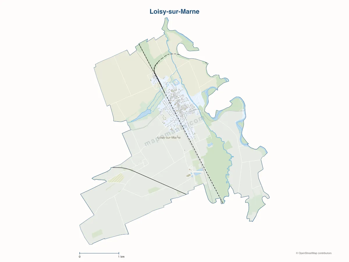 Carte de Loisy-sur-Marne à personnaliser