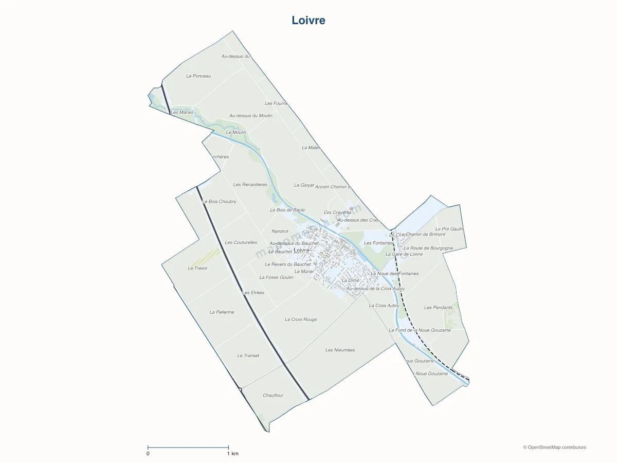 Carte de Loivre à personnaliser