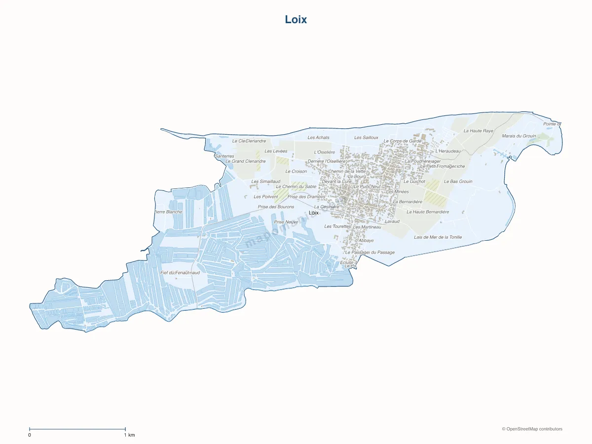 Carte de Loix à personnaliser