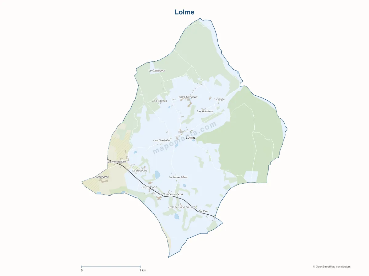 Carte de Lolme à personnaliser