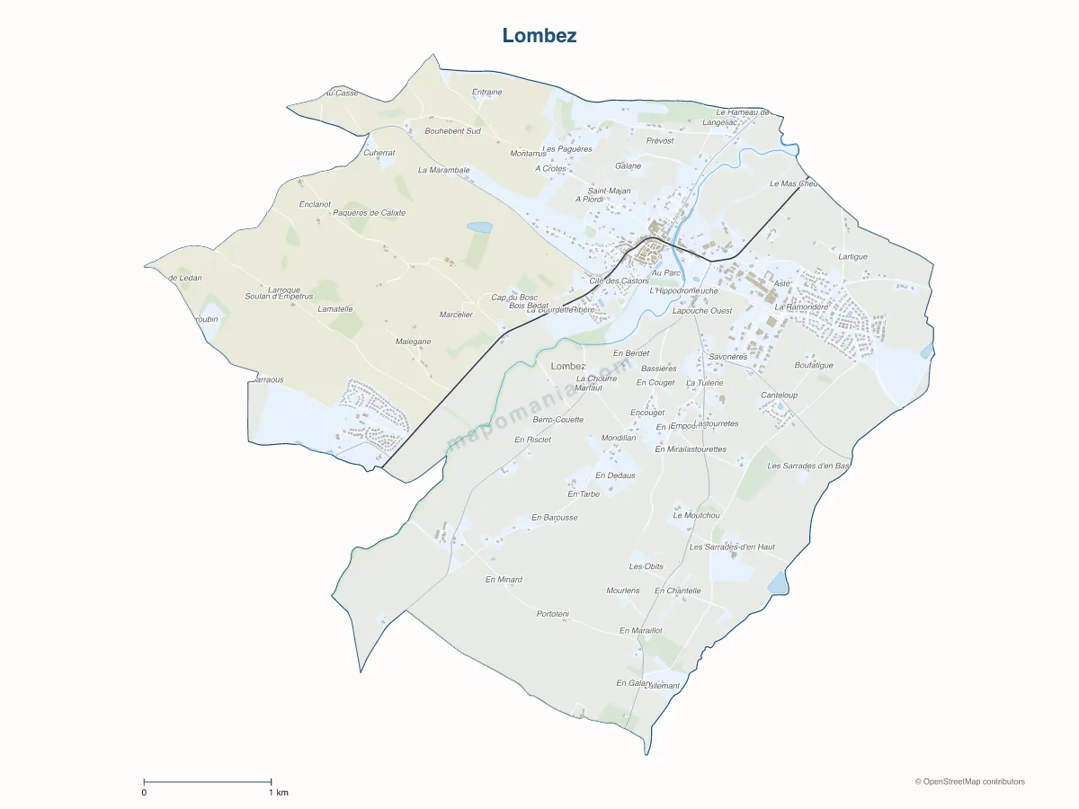 Carte de Lombez à personnaliser